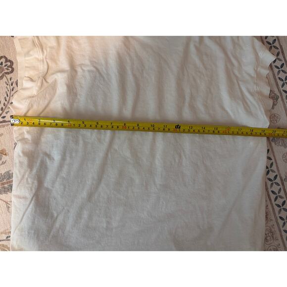 Eileen Fisher Womens Band Neck Oversized Tunic Long Top Cut Sleeve White Sz XS - Picture 5 of 8